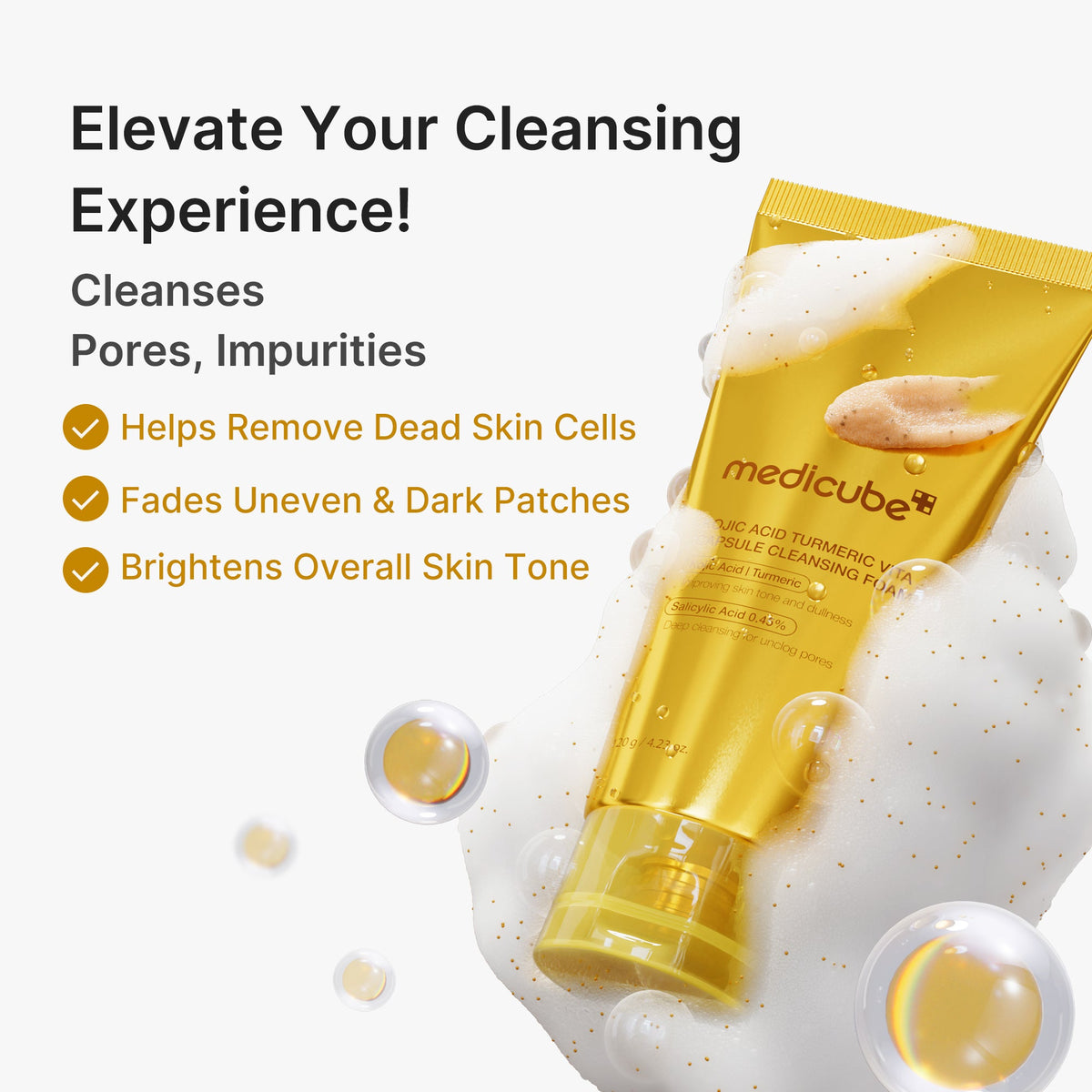 Kojic Acid Turmeric Vita Capsule Foam Cleanser K9