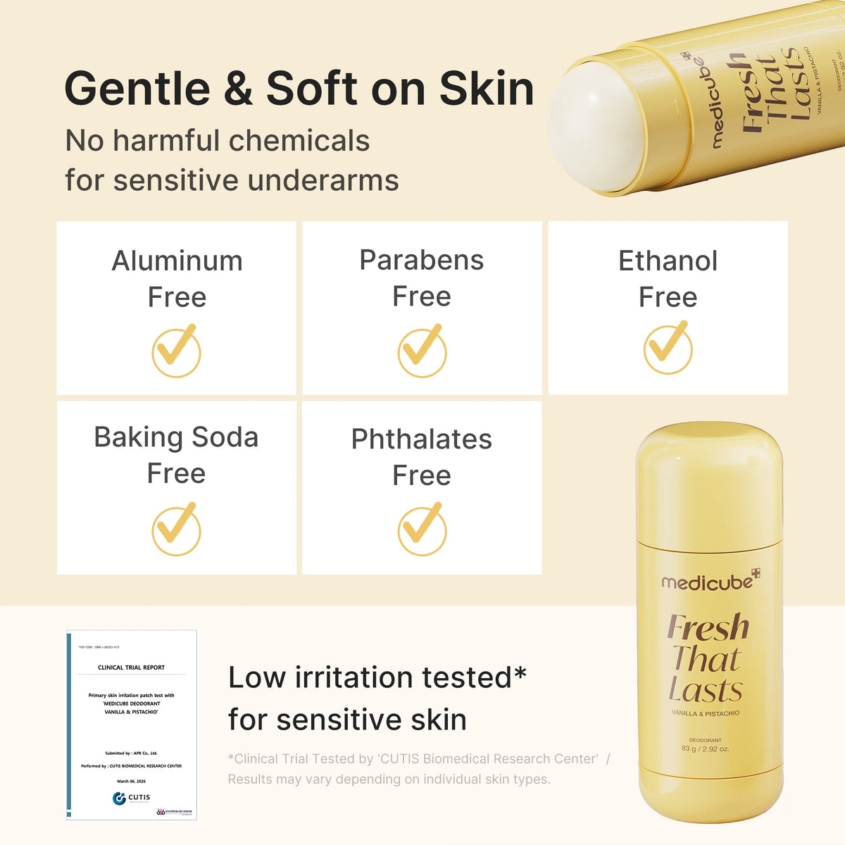Kojic Acid Brightening Deodorant (Vanilla & Pistachio) F1