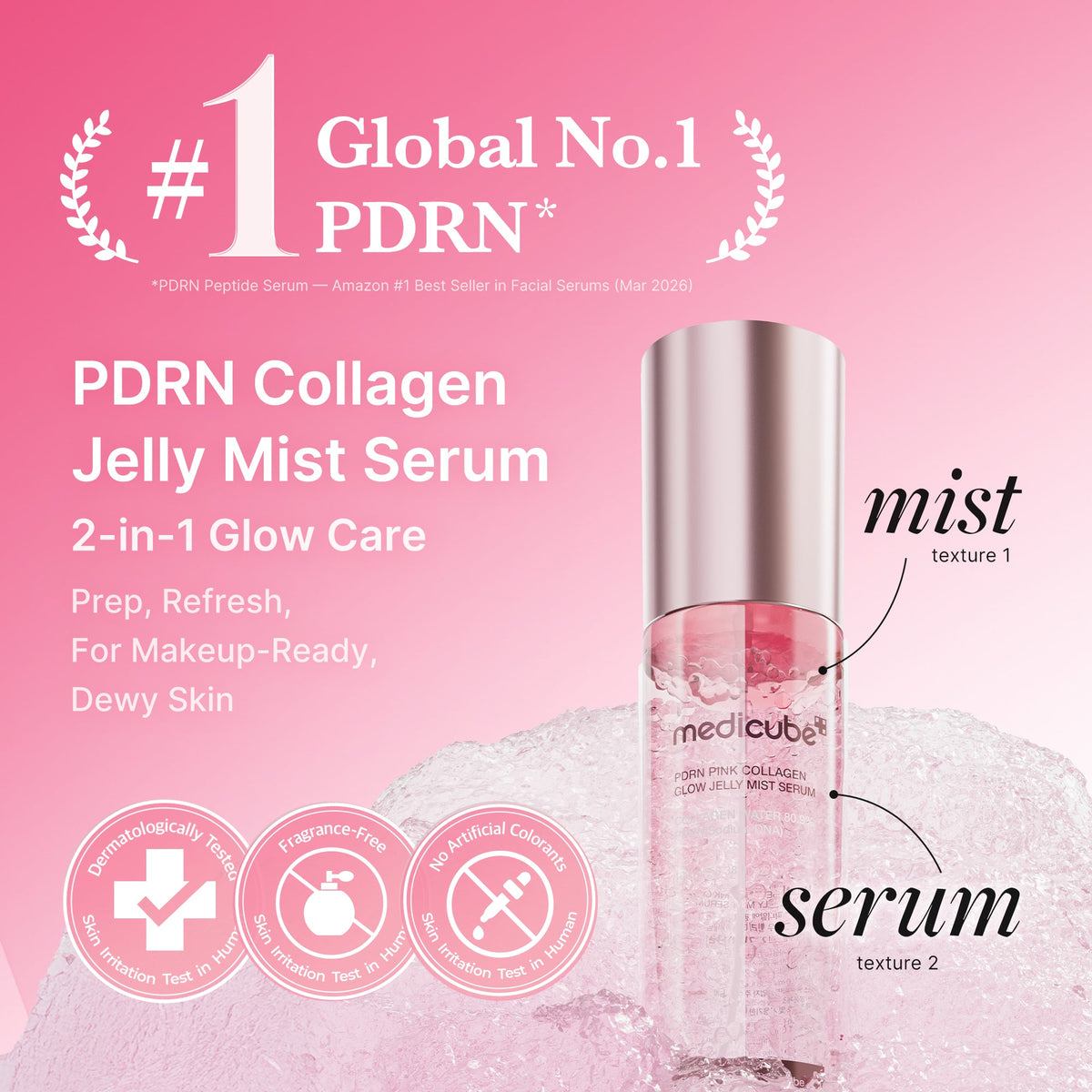 PDRN Pink Collagen Glow Jelly Mist Serum M8