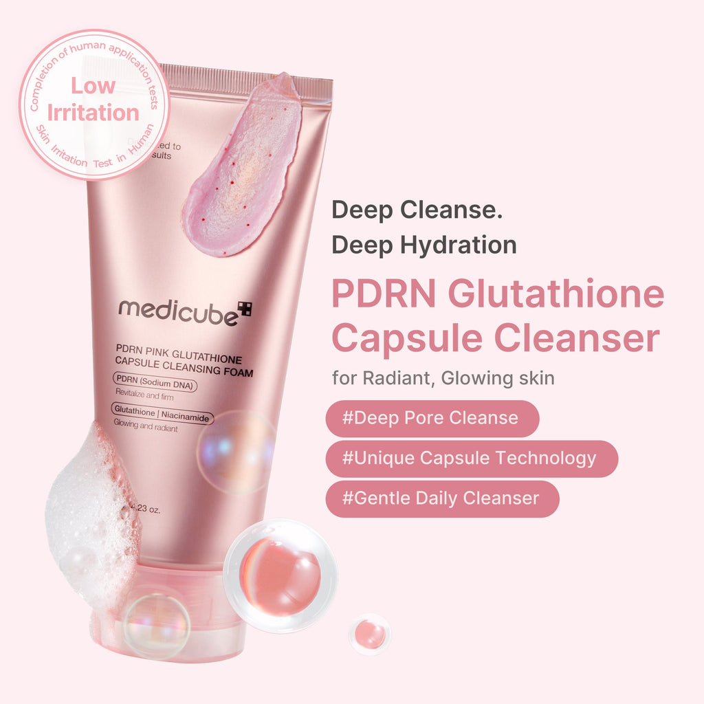 PDRN Pink Glutathione Capsule Foam Cleanser F0