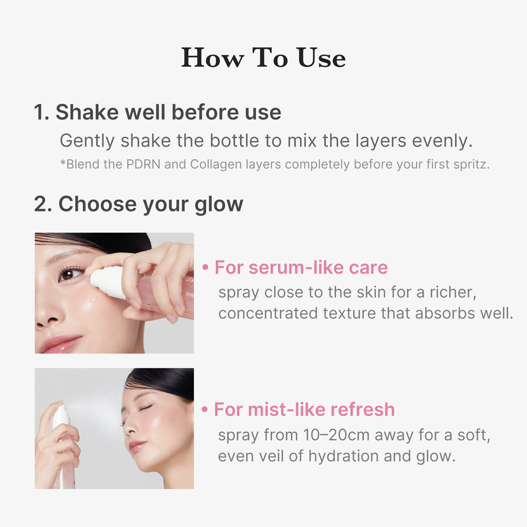 PDRN Pink Collagen Glow Jelly Mist Serum M8